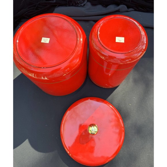 Vintage Neiman Marcus Japan Christmas Bar Ice Bucket & Matching Wine Chiller - Picture 9 of 12